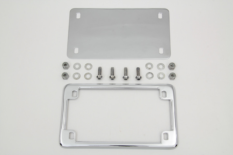V-Twin - License Plate Frame Kit Chrome