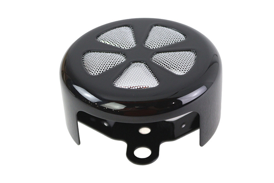 V-Twin #77129B - 5 Spoke Round Horn Cover Black
