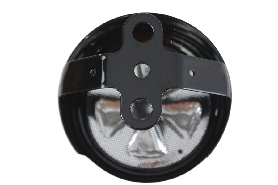 V-Twin #77129B - 5 Spoke Round Horn Cover Black