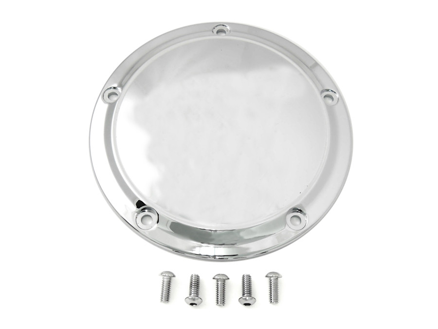 V-Twin #77614 - Chrome 5-Hole Smooth Derby Cover