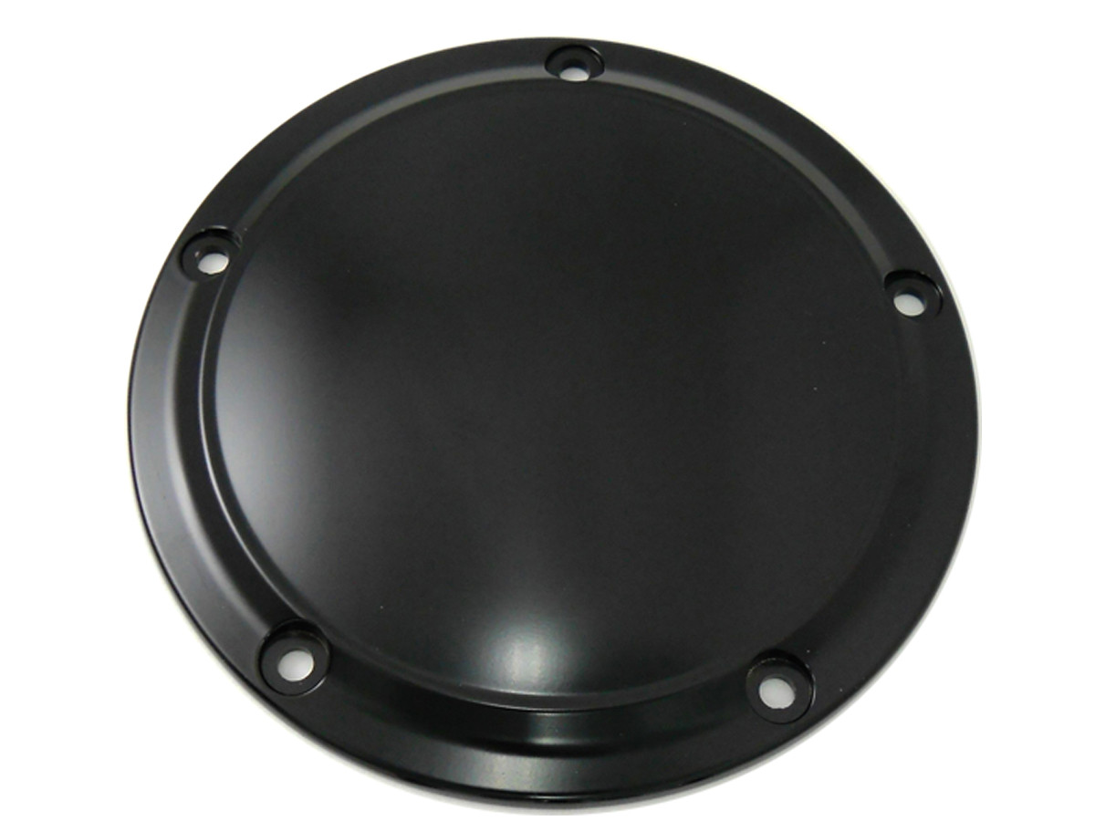 V-Twin #77615 - Matte Black 5-Hole Smooth Derby Cover