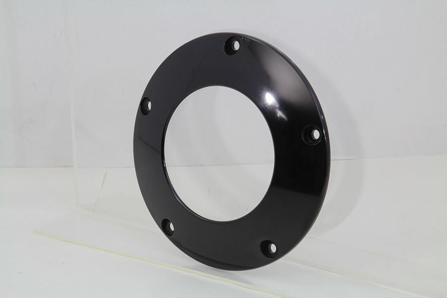 V-Twin #302496 - Black 5-Hole C-Thru Derby Cover