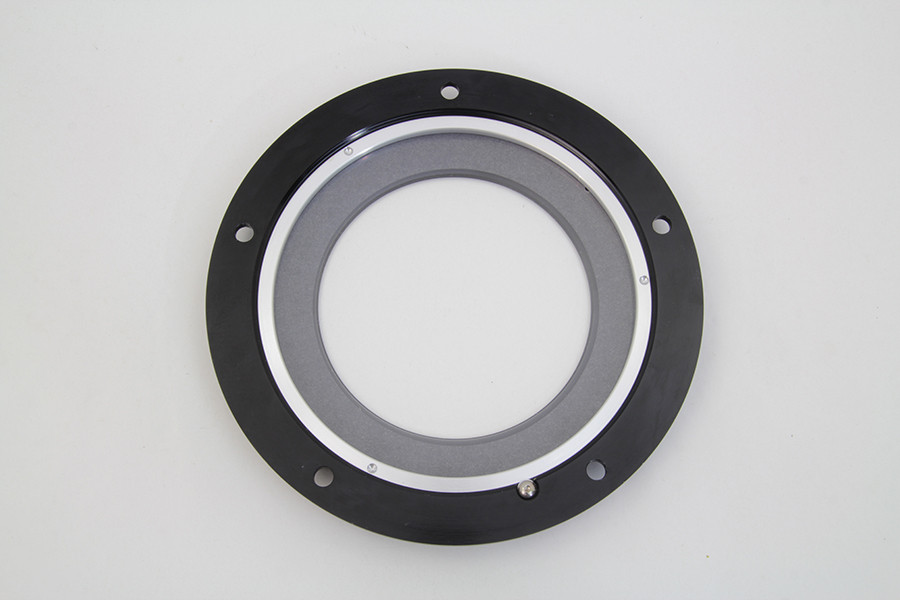V-Twin #302496 - Black 5-Hole C-Thru Derby Cover