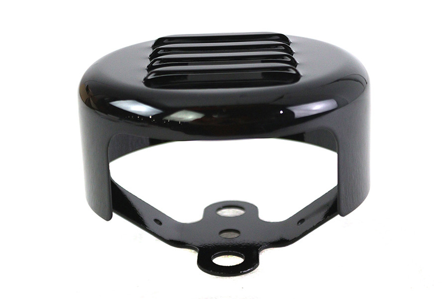 V-Twin #76705L - Black Louvered Horn Cover