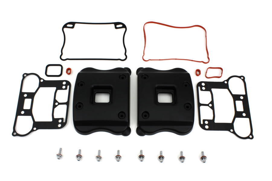 V-Twin #I33-0106MB - Rocker Box Cover Set Black