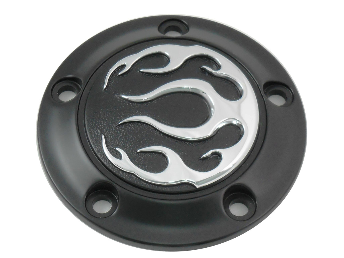V-Twin #77574B - Black 5-Hole Flame Point Cover