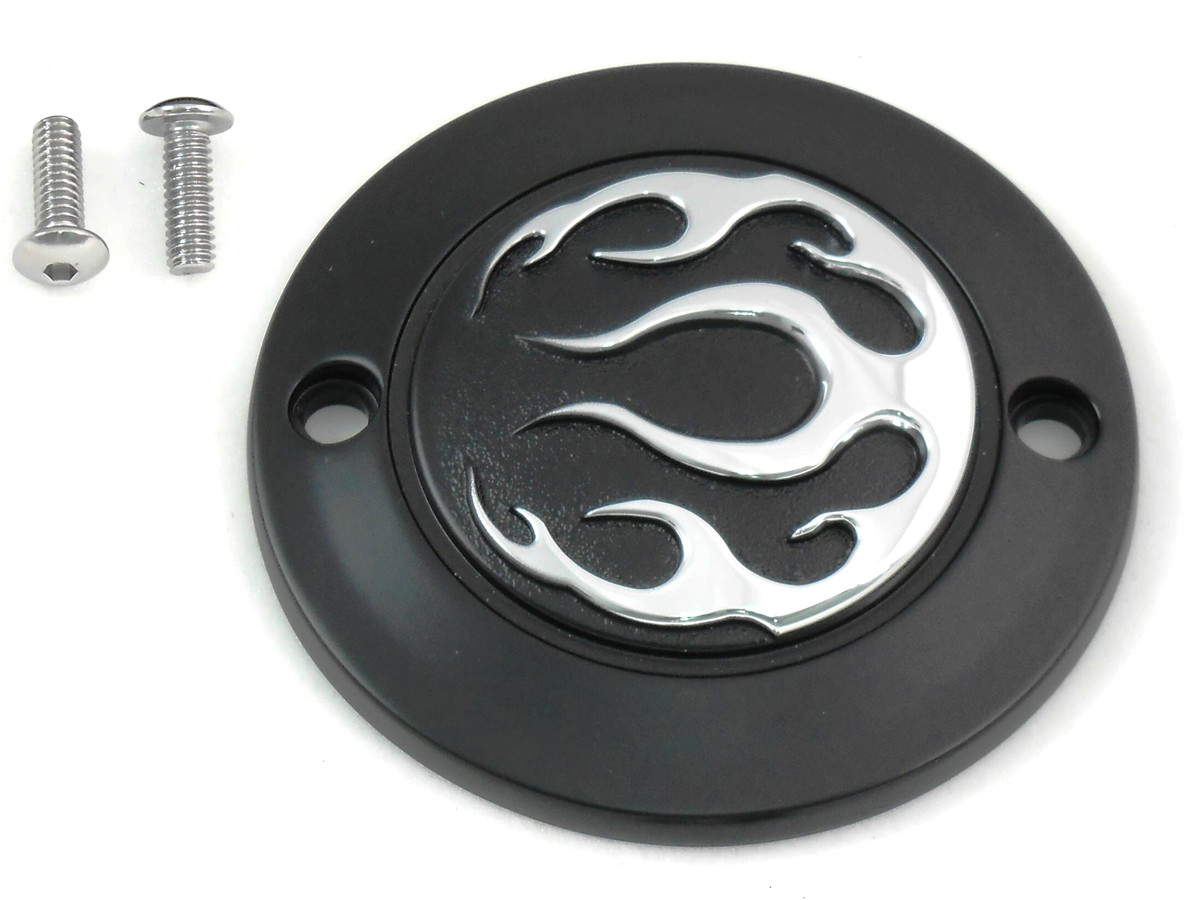 V-Twin #77575B - Black 2-Hole Flame Point Cover