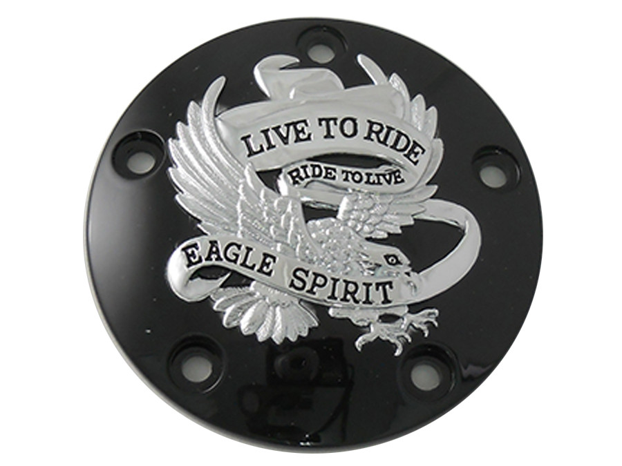 V-Twin #78007B - Black 5-Hole Eagle Spirit Point Cover