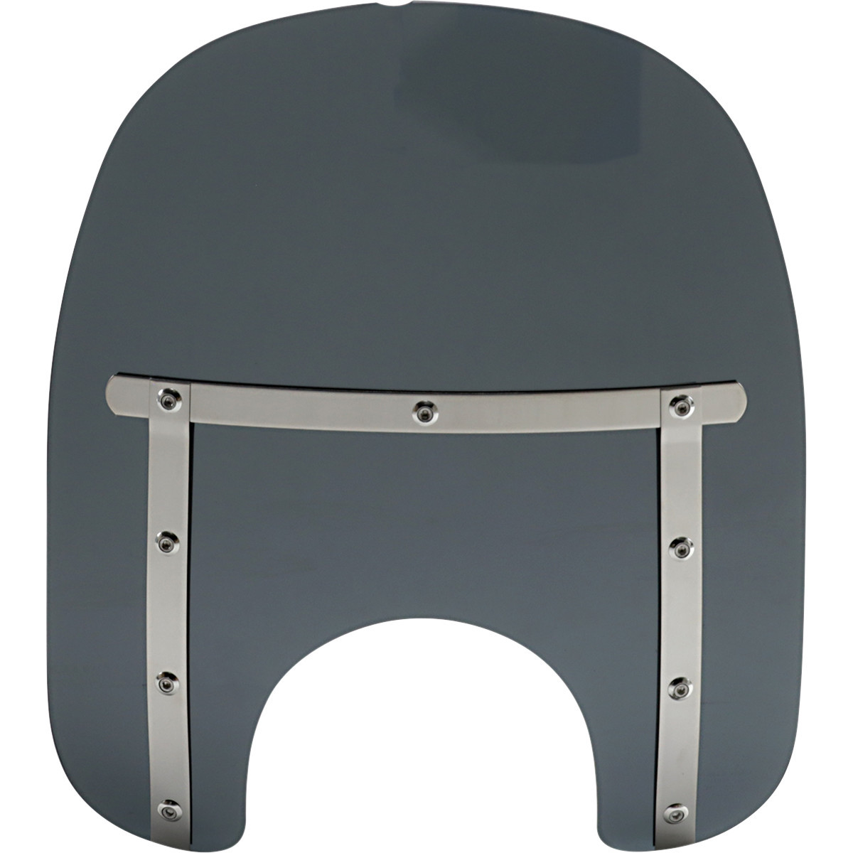 Memphis Shades #MEM41110 - Memphis Slim Windshield - 15" - 7" Headlight Cutout - Dark Black Smoke
