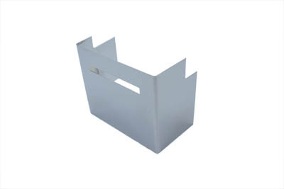 V-Twin #13103 - Chrome Battery Side Cover with Single Slot View Hole