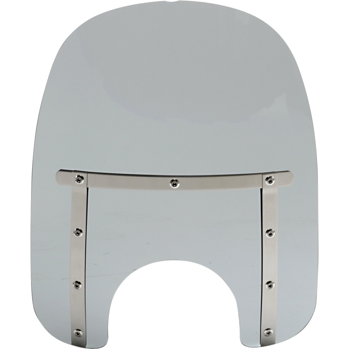 Memphis Shades #MEM42112 - Memphis Slim Windshield - 17" - 7" Headlight Cutout - Black Smoke