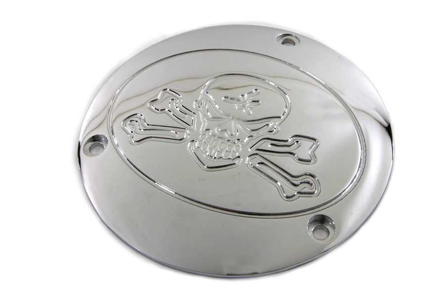 V-Twin - Chrome Bonehead Type Derby Cover