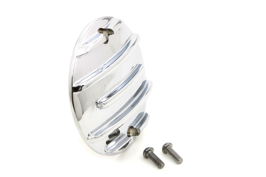 V-Twin #72777 - Finned Ignition System Cover Chrome