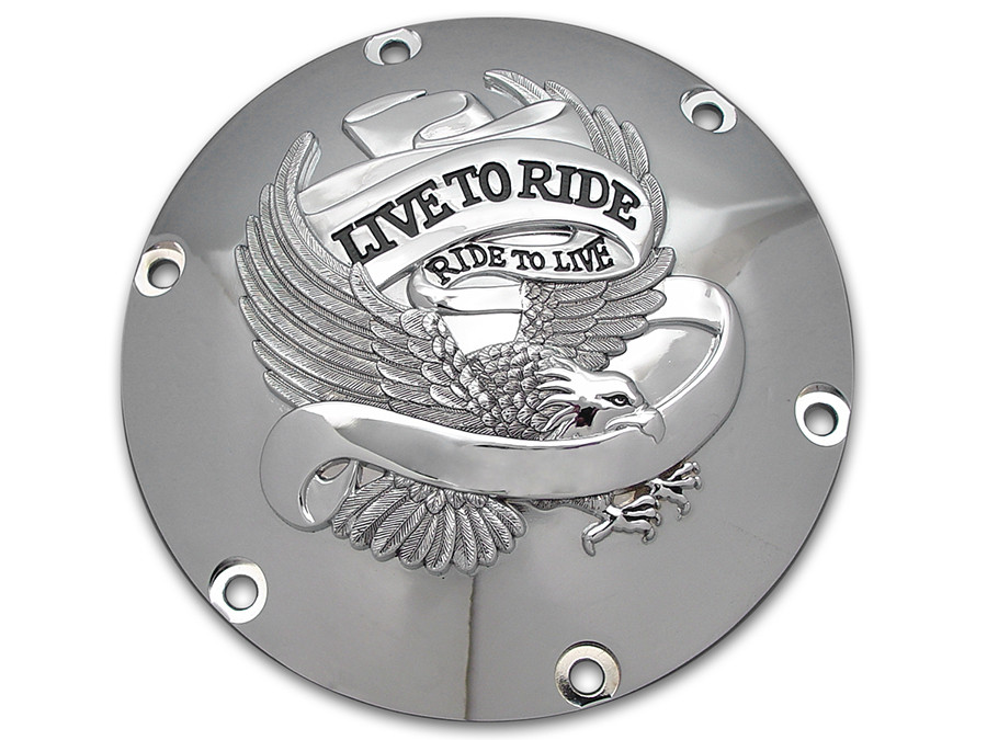 V-Twin #76189CS4 - Eagle Spirit Derby Cover Chrome