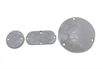 V-Twin - Flame Cover Set Chrome