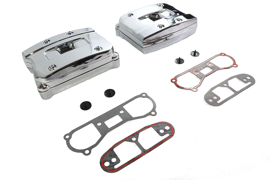 V-Twin #78260 - Chrome Rocker Box Cover Set