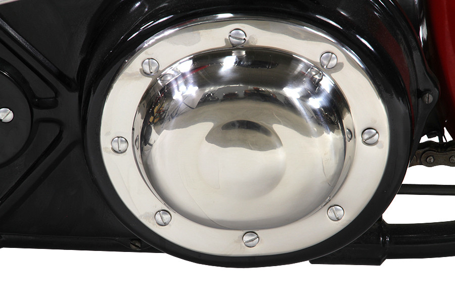 V-Twin #75997S - Replica Dimple Derby Cover Stainless Steel