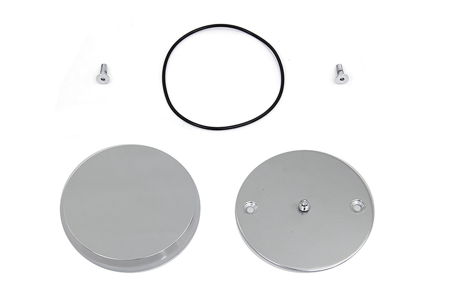 V-Twin - Smooth Chrome Ignition System Cover with Hidden Screws