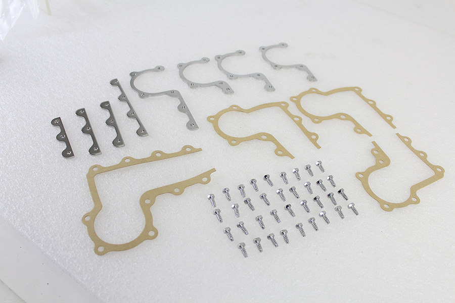 V-Twin - Cover Strip and Gasket Kit Chrome