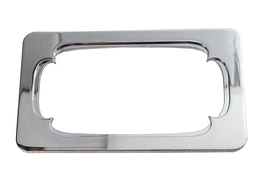 V-Twin #28-6082 - License Plate Frame Thorn Style Chrome Billet