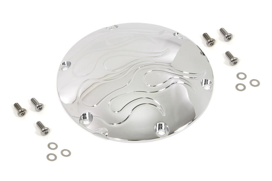 Sputhe #76189F - Flame Derby Cover Chrome
