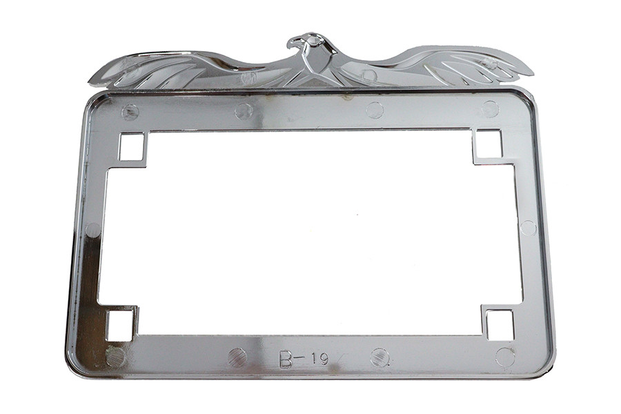 V-Twin #76654 - License Plate Frame Flying Eagle Style Chrome
