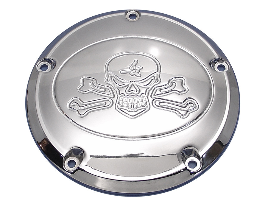 V-Twin - Skull Derby Cover Chrome