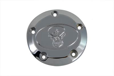V-Twin - Skull Ignition System Cover 5-Hole Chrome