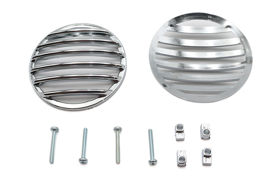 V-Twin #12-6041 - Turn Signal Lens Grille Set Chrome