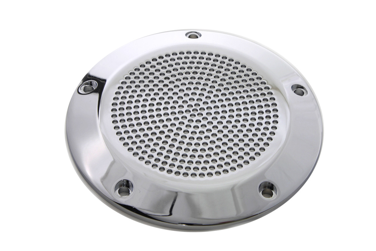 V-Twin #9081 - Chrome Perforated 5-Hole Derby Cover