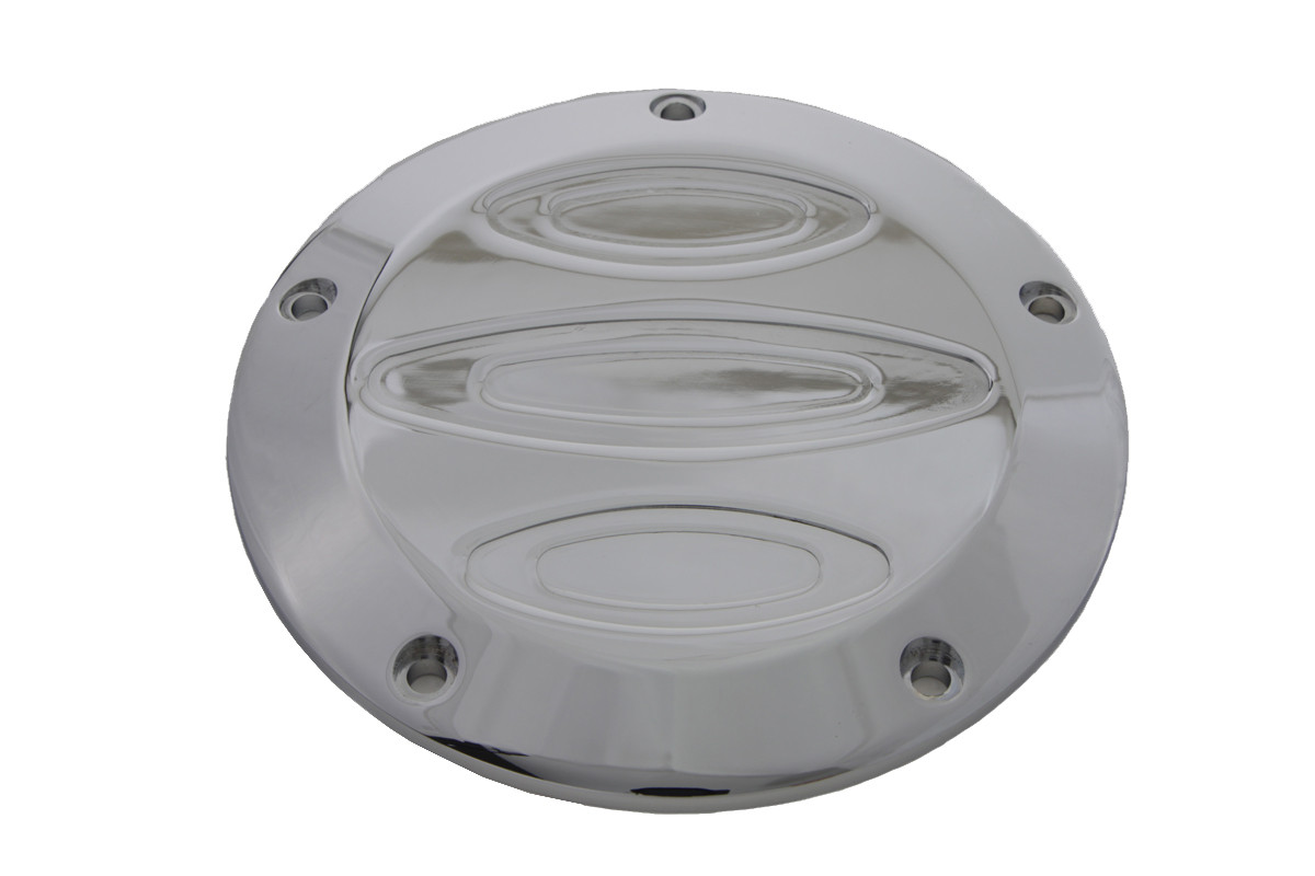 V-Twin #9084 - Chrome Contour 5-Hole Derby Cover