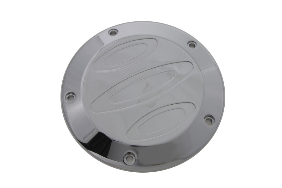 V-Twin #9084 - Chrome Contour 5-Hole Derby Cover