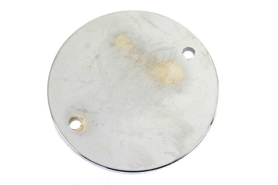 V-Twin #9086 - Chrome 2-Hole Ball Milled Ignition System Cover
