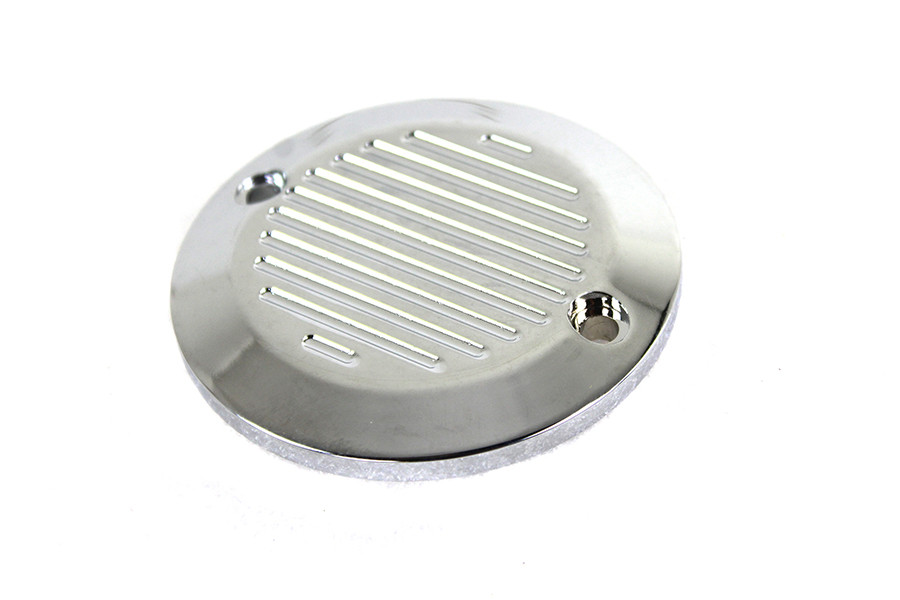 V-Twin #9086 - Chrome 2-Hole Ball Milled Ignition System Cover