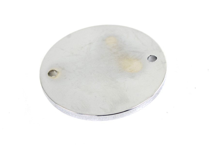 V-Twin #9086 - Chrome 2-Hole Ball Milled Ignition System Cover