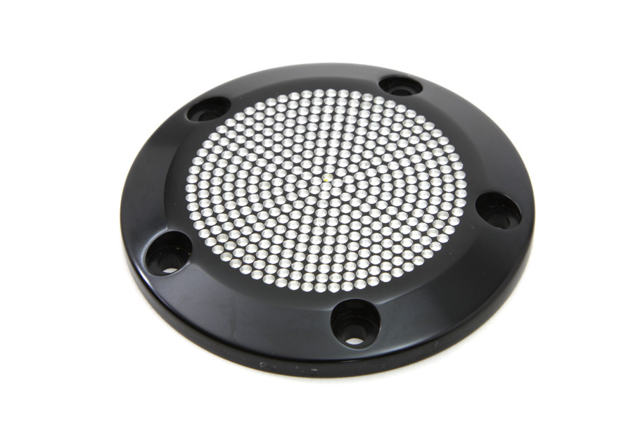 V-Twin #9111 - Black 5-Hole Perforated Ignition System Cover