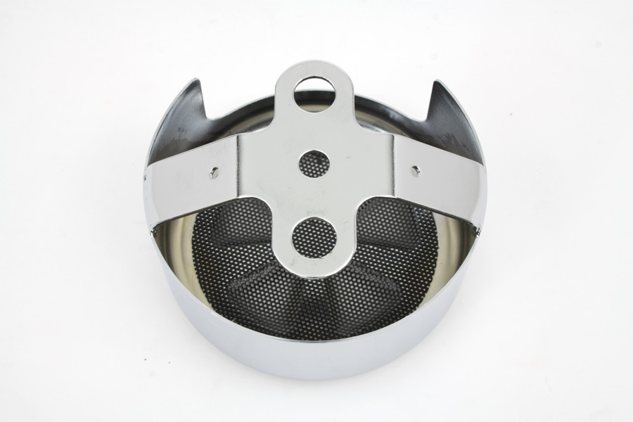 V-Twin #77129B4 - Spoke Style Round Horn Cover Chrome