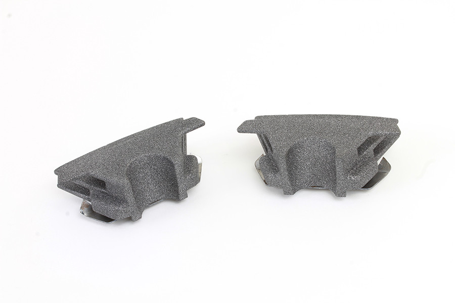 V-Twin #78144A - M8 Finned Spark Plug Cover Set Granite