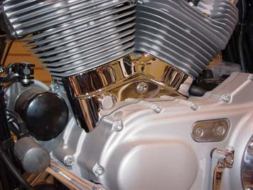 V-Twin #105054 - Chrome Left Side Cylinder Base Cover