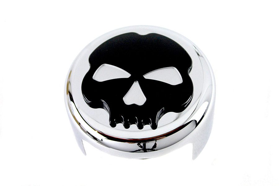 V-Twin #78291 - Skull Horn Cover Chrome