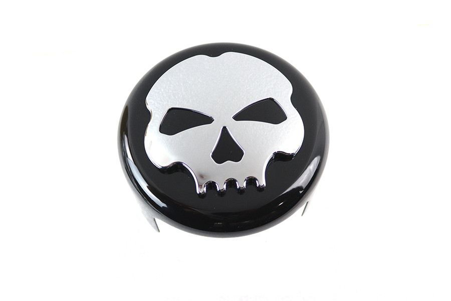 V-Twin #78291B - Skull Horn Cover Black