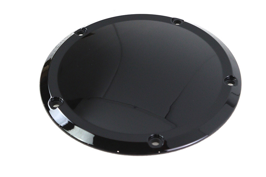 V-Twin #77926B - Gloss Black 5 Hole Smooth Derby Cover
