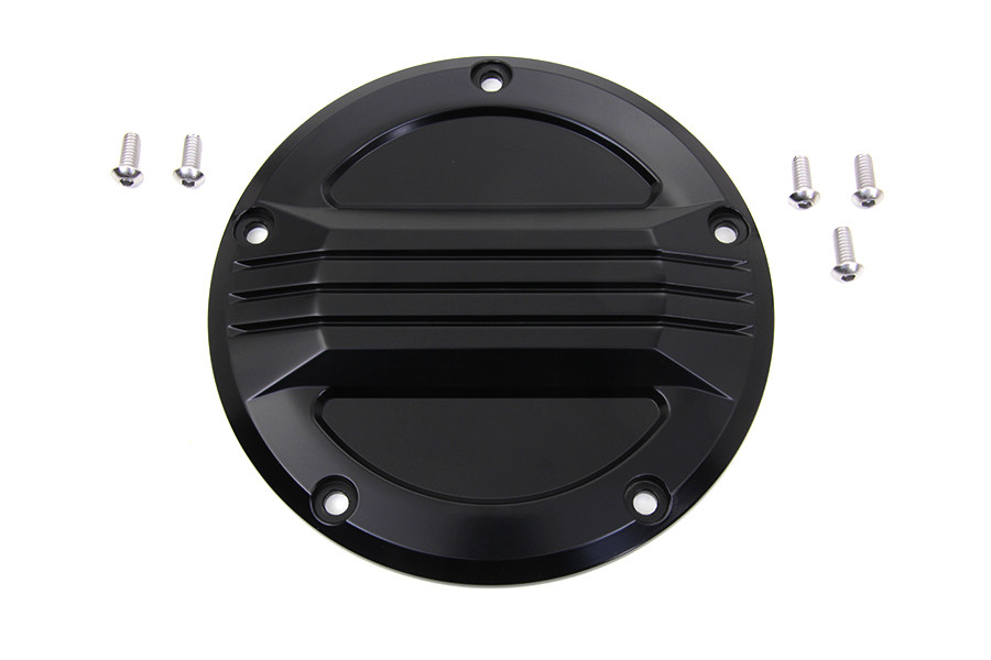 V-Twin #77910B - Black Air Flow Derby Cover