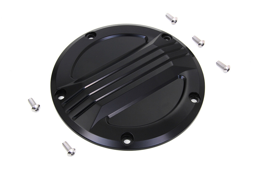 V-Twin #77910B - Black Air Flow Derby Cover