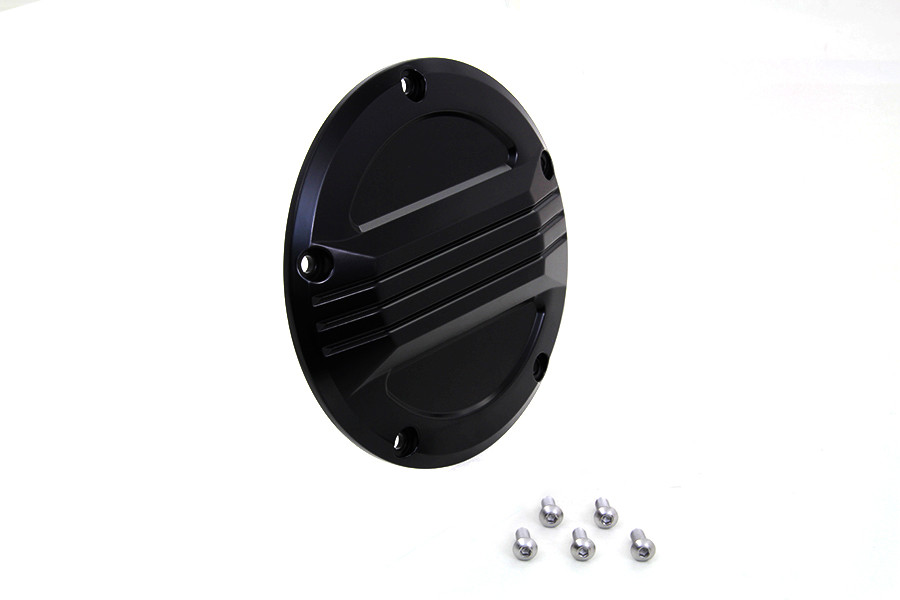 V-Twin #77910B - Black Air Flow Derby Cover