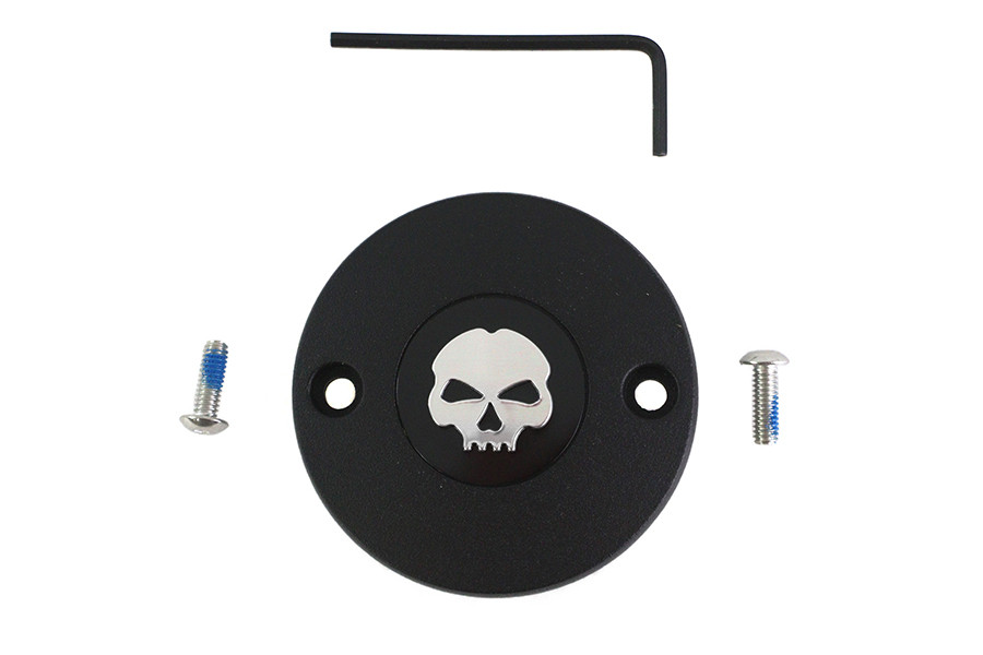 V-Twin #78506SB - M8 Ignition System Cover Skull Black