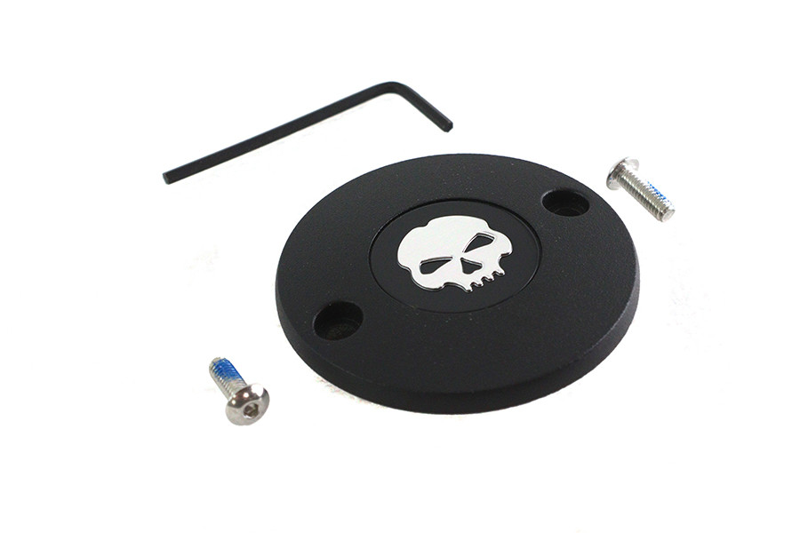 V-Twin #78506SB - M8 Ignition System Cover Skull Black