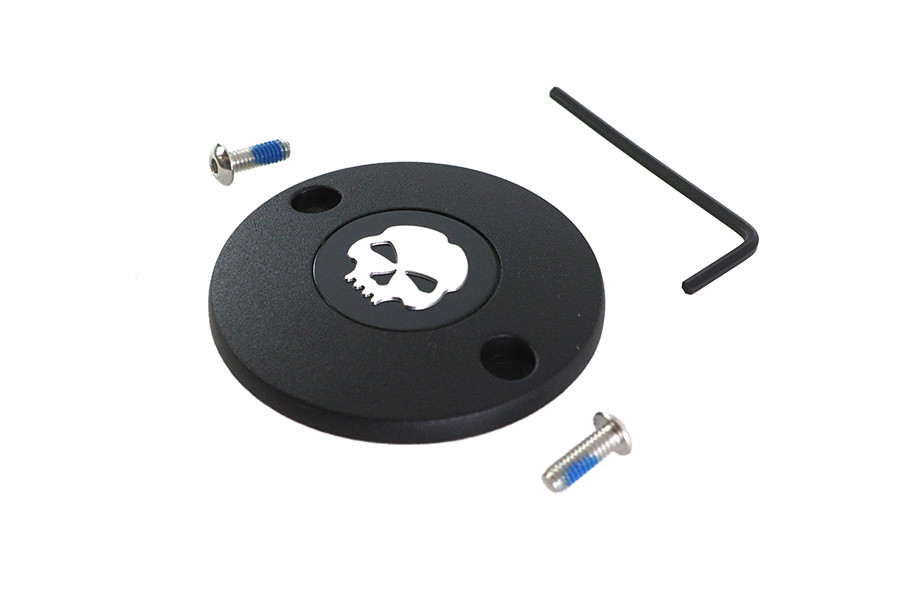 V-Twin #78506SB - M8 Ignition System Cover Skull Black