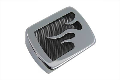 V-Twin #63098B3 - Chrome Coil Cover with Flame Accent