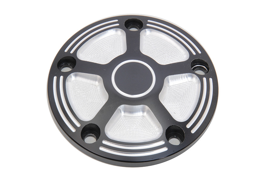 V-Twin #78096 - Black Contrast 5-Hole Point Cover